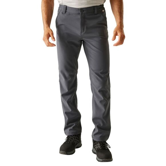 Regatta Great Outdoors Mens Fenton Lightweight Softshell Trousers/Pants / Seal G - Picture 4 of 5